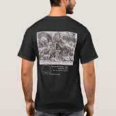 Greed, uitzichten van Bruegel en Gandhi T-shirt (Achterkant)