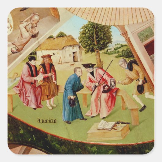 Greed Vierkante Sticker (Voorkant)