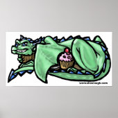 Greedy Cupcake Dragon Poster (Voorkant)