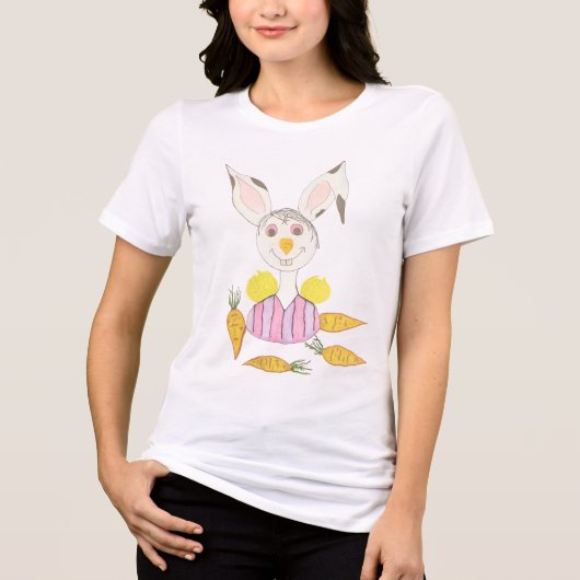 Greedy for Carrots Tri-Blend Shirt (Voorkant)