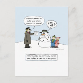 Greedy Frosty - Funny Christmas Cartoon Xmas Feestdagenkaart