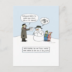 Greedy Frosty - Funny Christmas Cartoon Xmas Feestdagenkaart