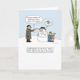 Greedy Frosty | Humorische kerst | Funny Xmas Feestdagen Kaart