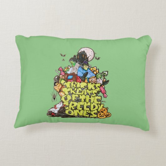 Greedy Monsters Pillow Accent Kussen (Achterkant)