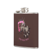 Greedy Raccoon vol met Birthday Cake Cartoon Heupfles (Links)