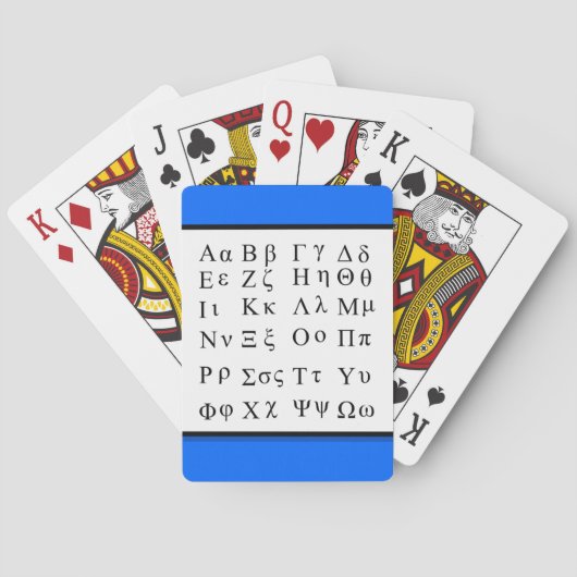 Greek alphabet playing cards pokerkaarten (Achterkant)