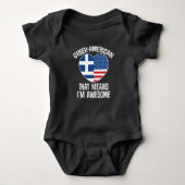 Greek American That Means I'm Awesome Romper (Voorkant)
