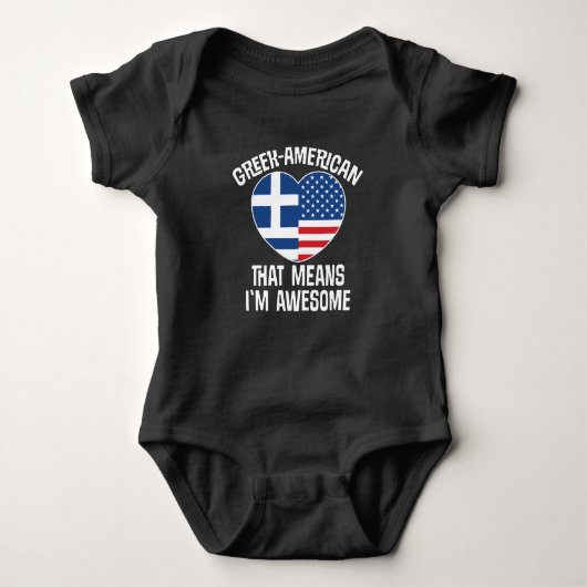 Greek American That Means I'm Awesome Romper (Voorkant)