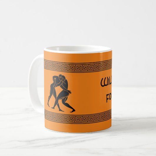 Greek Art - Will Wrestle voor Coffee Mok (Voorkant links)