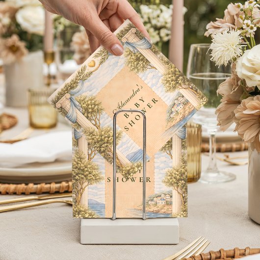 Greek Coastal Columns Baby Shower Servet