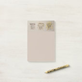 Greek Columns Notepad Post-it® Notes (Op bureau)