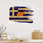 Greek Cyprus Flag Posters (Keuken)