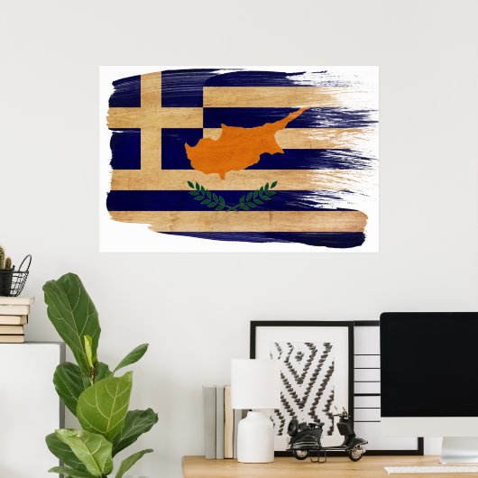 Greek Cyprus Flag Posters (Thuiskantoor)