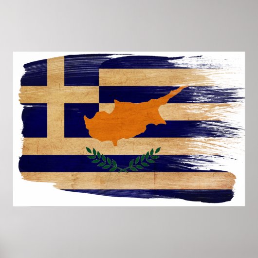 Greek Cyprus Flag Posters (Voorkant)