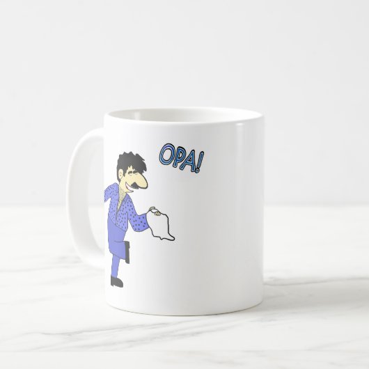 Greek Dancer Mug OPA! Koffiemok (Voorkant links)