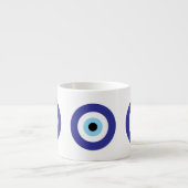 Greek Evil Eye Blue Mati symbool Espresso Kop (Voorkant)