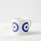Greek Evil Eye Blue Mati symbool Espresso Kop (Voorkant rechts)