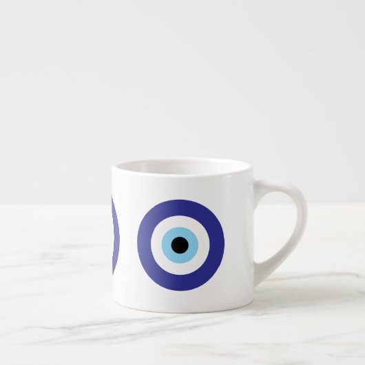Greek Evil Eye Blue Mati symbool Espresso Kop (Rechts)