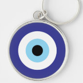 Greek Evil Eye Blue Mati symbool sleutelhanger cad (Voorkant)