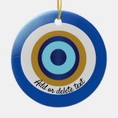 Greek Eye Design Voeg gewoon tekst toe Keramisch Ornament (Voorkant)