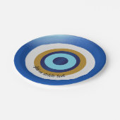Greek Eye Design Voeg gewoon tekst toe Papieren Bordje (Gekanteld)