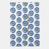 Greek Eye Design Voeg gewoon tekst toe Theedoek (Verticaal)