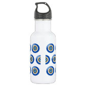 Greek Eye Design Voeg gewoon tekst toe Waterfles (Achterkant)