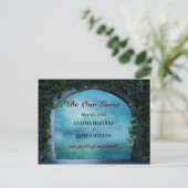 Greek Fantasy Romance Arch Ivy Blue Bewaar de datu Aankondigingskaart (Staand voorkant)