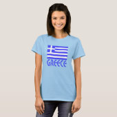 Greek Flag and Greece Women's T-shirt (Voorkant volledig)