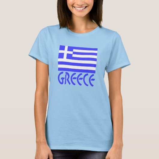 Greek Flag and Greece Women's T-shirt (Voorkant)