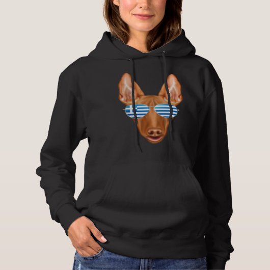 Greek Flag Pharaoh Hound Dog Greece Pocket Hoodie (Voorkant)