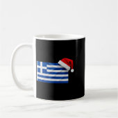 Greek Flag Santa Hat Funny Greece Christmas Holida Koffiemok (Links)