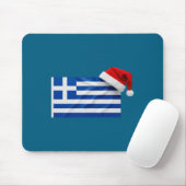 Greek Flag Santa Hat Funny Greece Christmas Holida Muismat (Met muis)