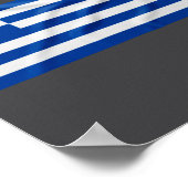 Greek Flag Santa Hat Funny Greece Christmas Holida Poster (Hoek)