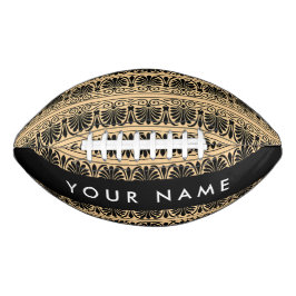 Greek Fret Arabesque Brown, Jouw naam, personalise American Football
