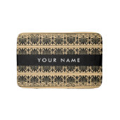 Greek Fret Arabesque Brown, Jouw naam, personalise Badmat (Voorkant)