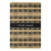 Greek Fret Arabesque Brown, Jouw naam, personalise Mini Klembord (Achterkant)