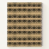 Greek Fret Arabesque Brown, Jouw naam, personalise Notitieboek (Achterkant)