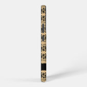 Greek Fret Arabesque Brown, Jouw naam, personalise Samsung Galaxy Hoesje (Rechterkant)