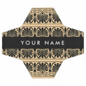 Greek Fret Arabesque Brown, Jouw naam, personalise Voetbal (Enkel)