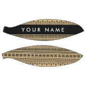 Greek Fret, Mixed Meander Key, Bruin, Jouw naam Basketbal (Panelen)