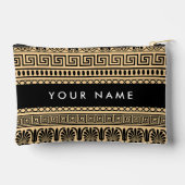 Greek Fret, Mixed Meander Key, Bruin, Jouw naam Etui (Achterkant)