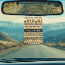 Greek Fret, Mixed Meander Key, Bruin, Jouw naam