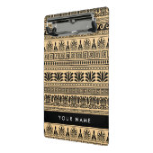 Greek Fret, Mixed Meander Key, Bruin, Jouw naam Mini Klembord (Angled2)