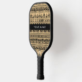 Greek Fret, Mixed Meander Key, Bruin, Jouw naam Pickleball Paddle (Links)