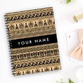 Greek Fret, Mixed Meander Key, Bruin, Jouw naam Planner