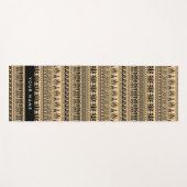 Greek Fret, Mixed Meander Key, Bruin, Jouw naam Yogamat (Voorkant (horizontaal))