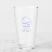Greek Goddess and Flag of Greece Personalized Glas (Achterkant)
