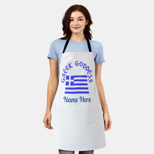 Greek Goddess and Flag of Greece Personalized  Schort (Gedragen)