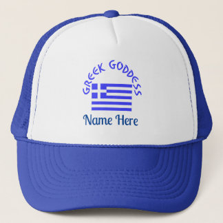 Greek Goddess and Flag of Greece Personalized  Trucker Pet